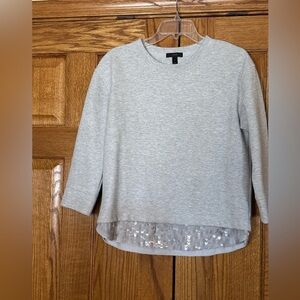 J.Crew Heather Sequin Trim Sweatshirt